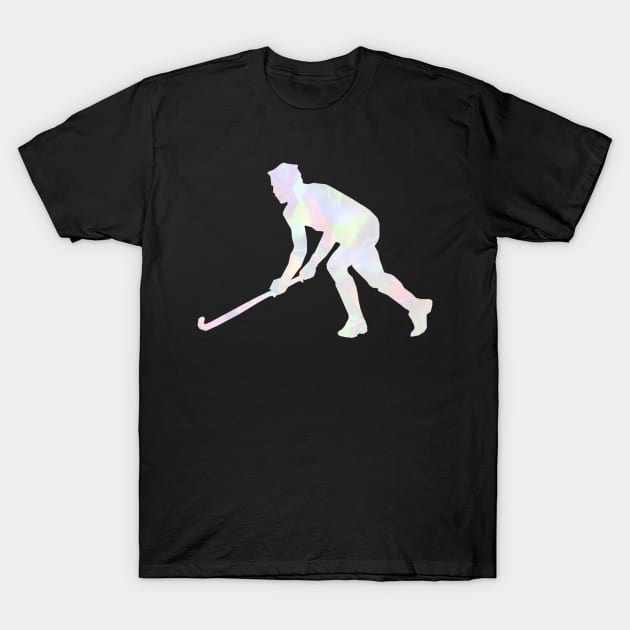 Iridescent NHL Player - Ice Hockey T-Shirt by LukjanovArt